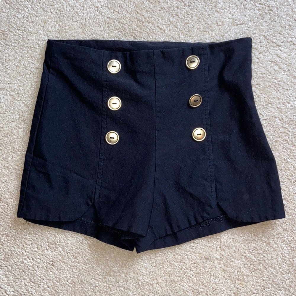 Black high waist shorts